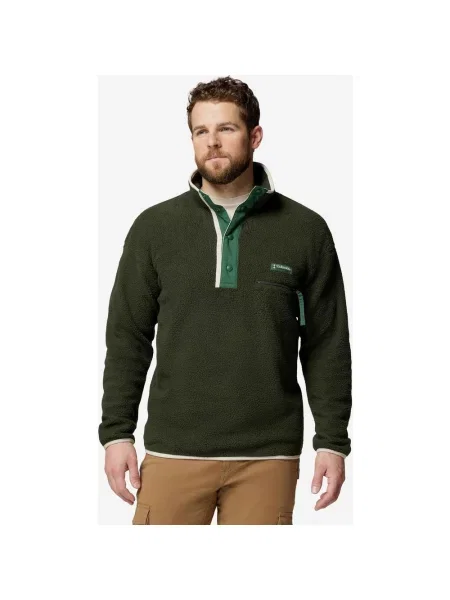 Polar Columbia Helvetia II Half Snap ciemny S zielony
