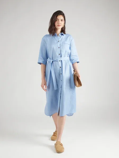 Max Mara Leisure Rochie tip cămașă Salute celest albastru