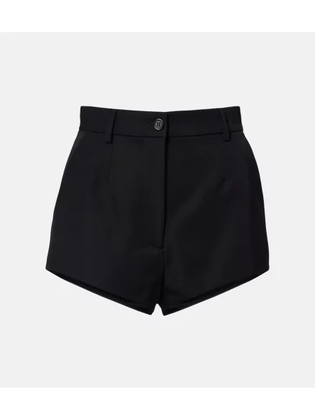 Pantaloni scurți Dolce&gabbana de lână negru