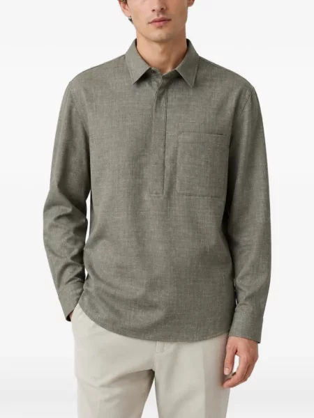 Lung tricou polo Retori verde