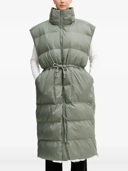 Palton Adidas By Stella Mccartney cu glugă verde