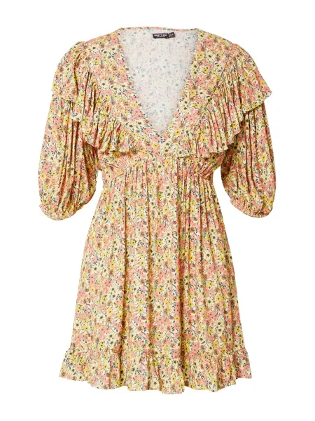 Nasty Gal Ruha bézs / sárga / őszibarack / fekete