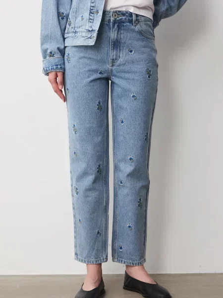 Medicine jeansy mom fit niebieskie