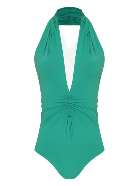 Strój kąpielowy Lygia & Nanny z dekoltem halter niebieski