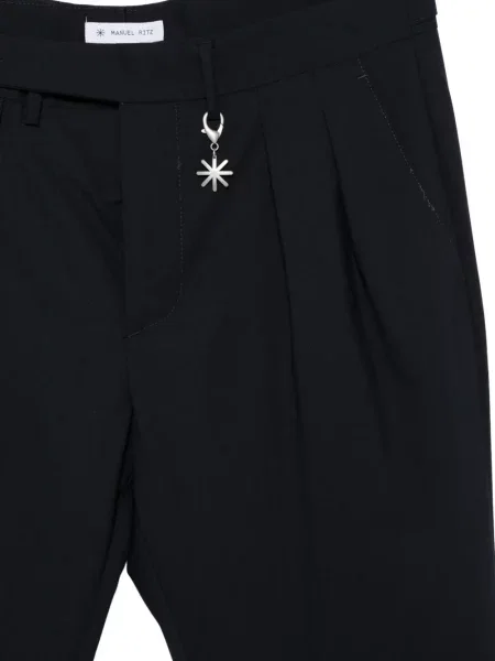 Plisované kalhoty Manuel Ritz modré