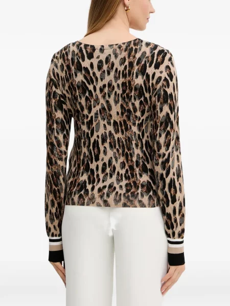 Sweter Morgan w paski z nadrukiem