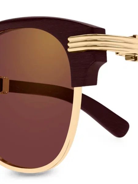 Γυαλιά ηλίου Cartier Eyewear με αυτόγραφο μωβ