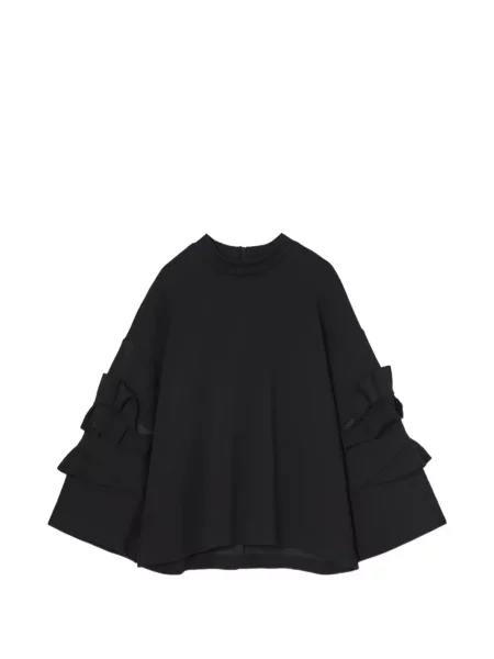 Tricou Psophia cu volane negru
