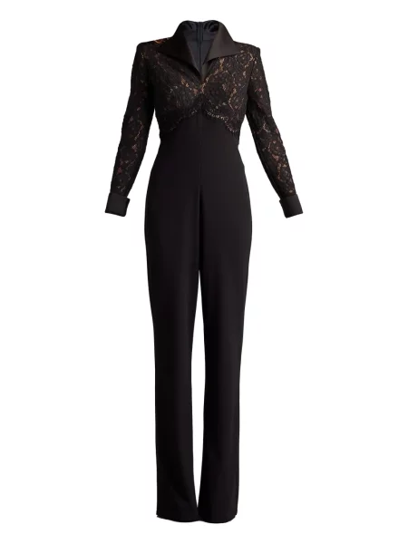 Salopetă Tadashi Shoji din dantelă negru