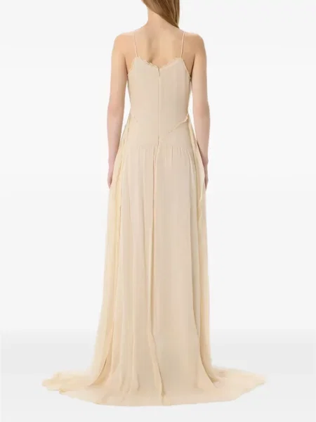 Rochie maxi Blumarine cu volane roz