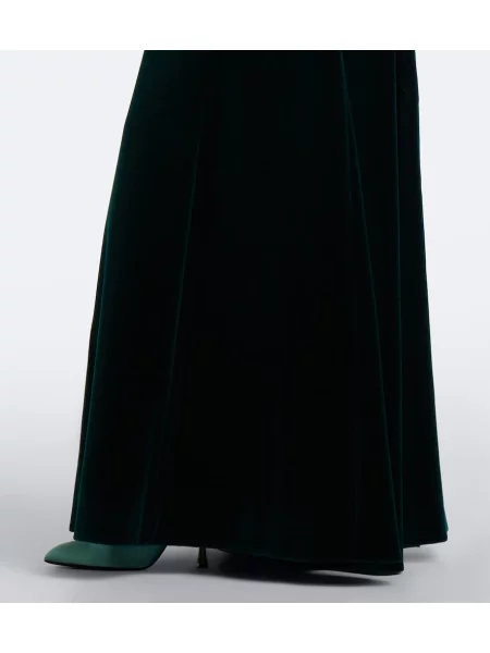 Rochie Emilia Wickstead de catifea verde