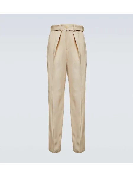Pantaloni Jil Sander plisate bej