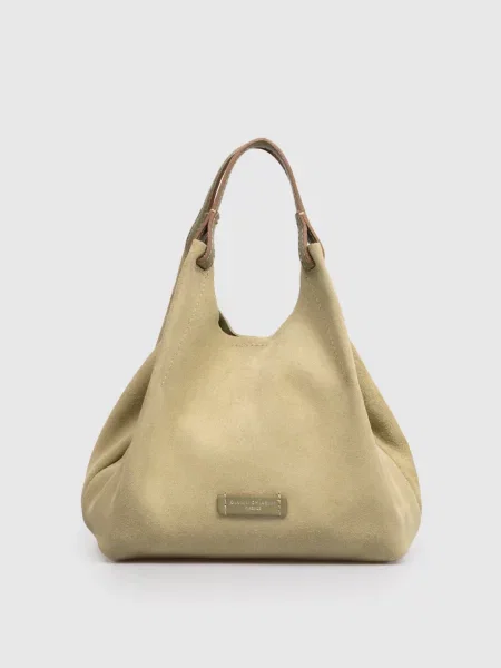 Замшева сумка-тоут Dua Gianni Chiarini зелена