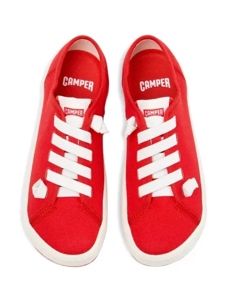 Sneakerși Camper cu șireturi din dantelă roșu
