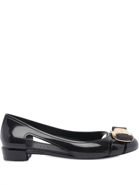 Balerini Ferragamo din piele negru