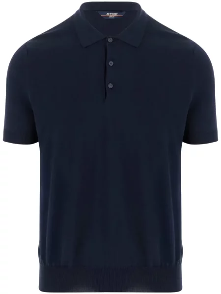 Polo K-way din jerseu albastru