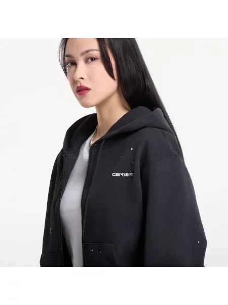 Carhartt WIP Hooded Painter кофта яка розстібається з капюшоном чорний