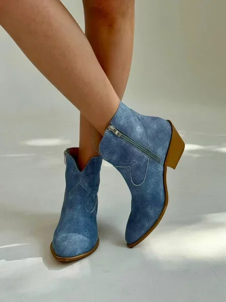 Шкіряні Чоботи джинс