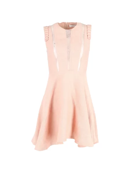 Rochie mini Sandro din dantelă de costum roz