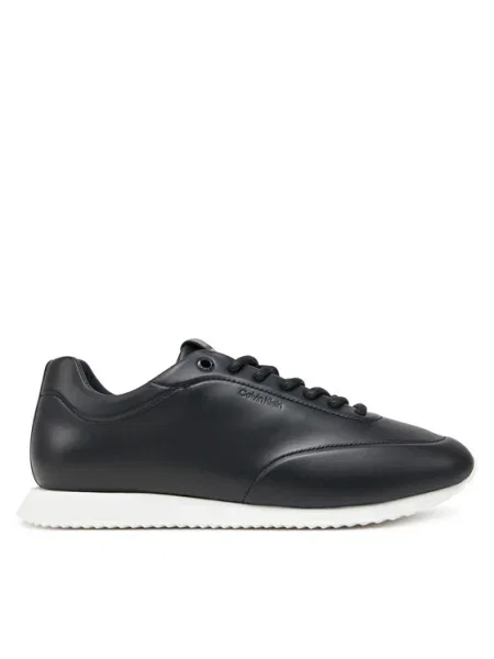 Кожени маратонки Calvin Klein RUNNER LACE UP LTH черно