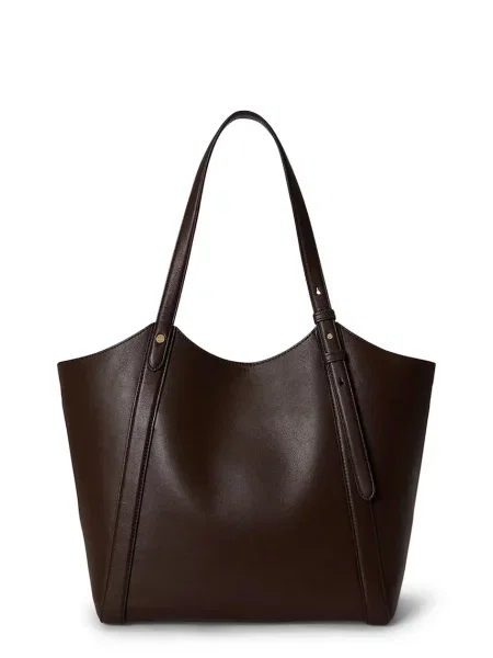 Geantă shopper Lauren Ralph Lauren din piele maro