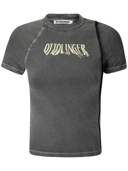 Koszulka Ottolinger z nadrukiem szara