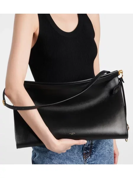 Geanta de piele Alaïa din piele negru