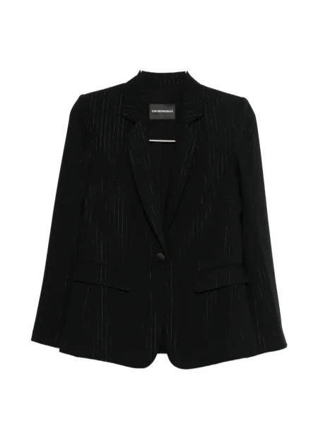 Geacă Emporio Armani cu dungi negru