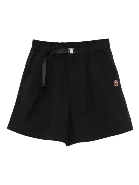 Haftowane krótkie szorty Fingercroxx czarne