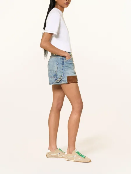 Sandro Szorty Jeansowe Z Nitami blau złote