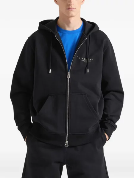 Hanorac cu glugă Givenchy din fleece cu imagine negru