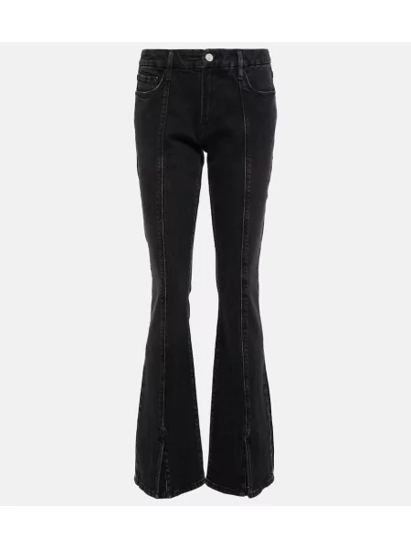 Jeansy skinny Frame z wysoką talią czarne