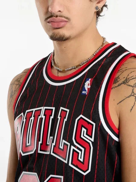 Cămașă Mitchell & Ness cu dungi negru