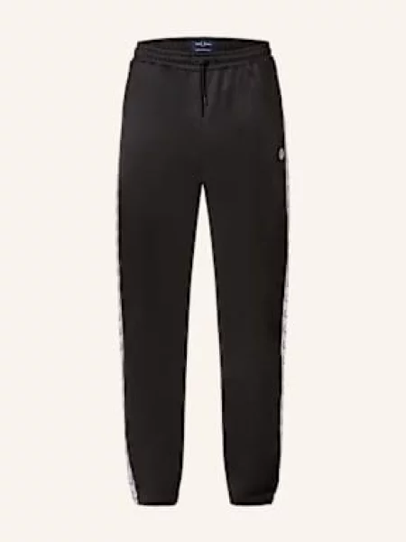 Fred Perry Sportovní Kalhoty S Galonovými Pruhy černá bílá