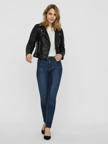 Vero Moda Geacă din imitație de piele Kerri negru