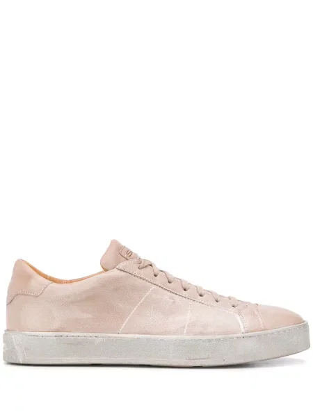 Sneakerși Santoni cu șireturi din dantelă