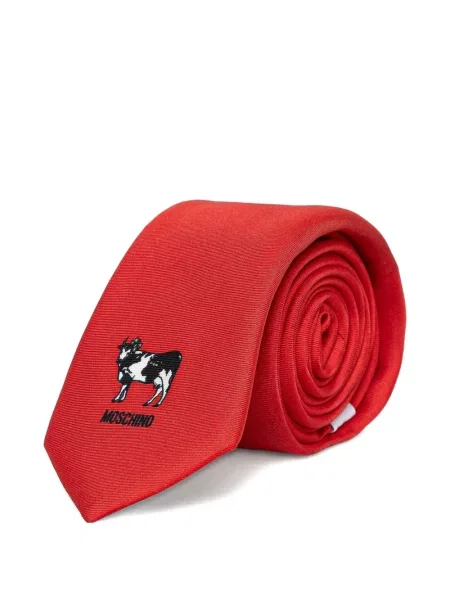 Cravată Moschino cu imagine roșu
