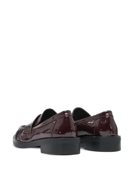 Kožené lakované loafers Strategia Shoes červené