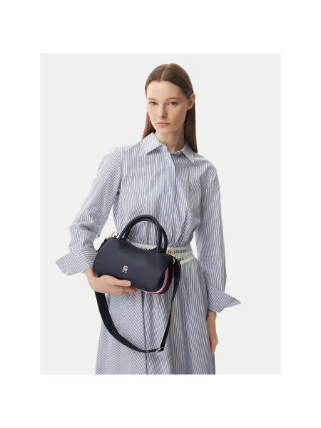 TOMMY HILFIGER Ručna torbica tamno plava / crvena bijela