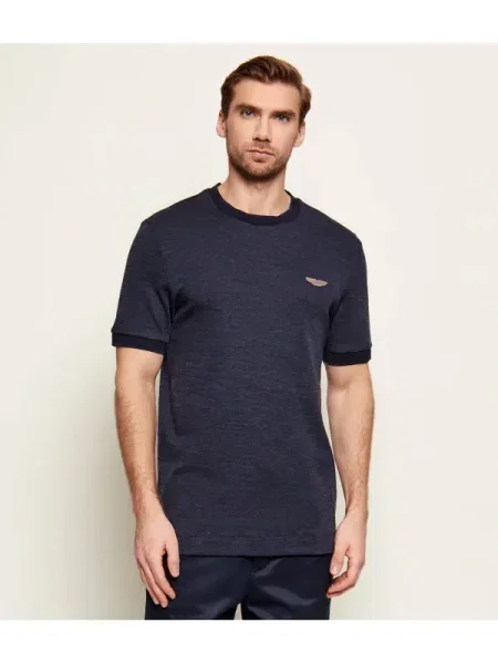 BOSS BLACK Tricou C-Thompson | BOSS x ASTON MARTIN cu adaos de lână negru
