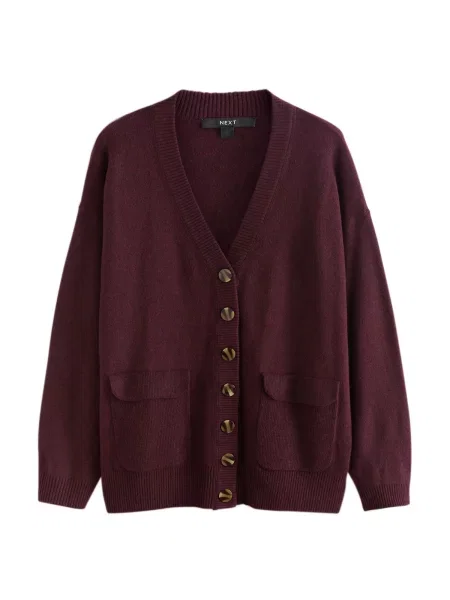 Next Geacă tricotată burgundy roșu