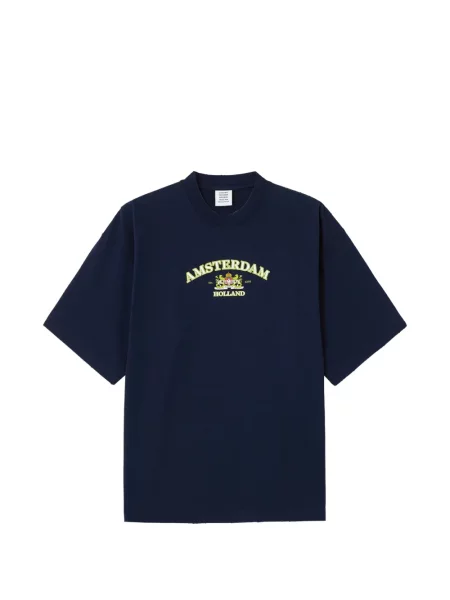 Tricou Vetements cu imagine albastru