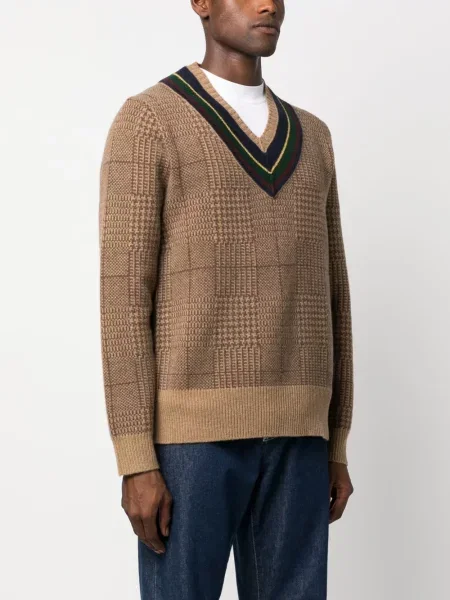 Sweter Polo Ralph Lauren w kratę szary