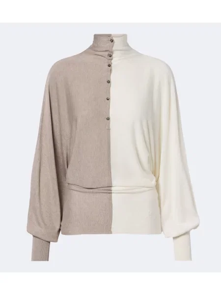 Pulover Jacquemus de mătase bej