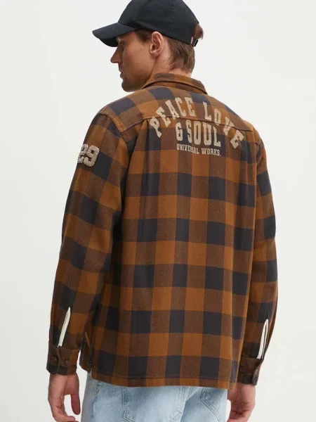 Universal Works ing L/S Utility Shirt barna
