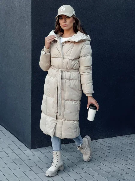 Płaszcz pikowany CLOUTIQUE Dstreet beżowy