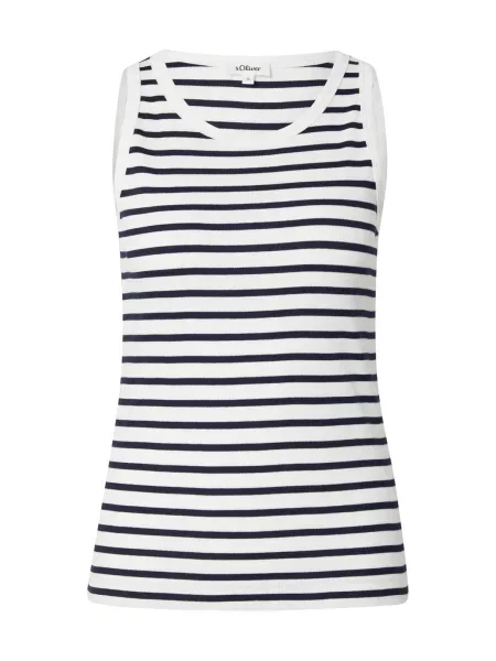 S.Oliver Top bleumarin alb