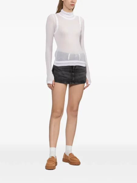 Lung top Helmut Lang alb