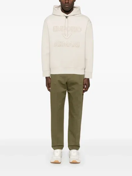 Pantaloni Pt Torino din țesătură twill verde