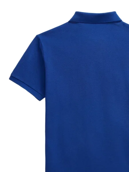 Matlasat tricou polo Polo Ralph Lauren cu decolteu rotund cu autograf roșu
